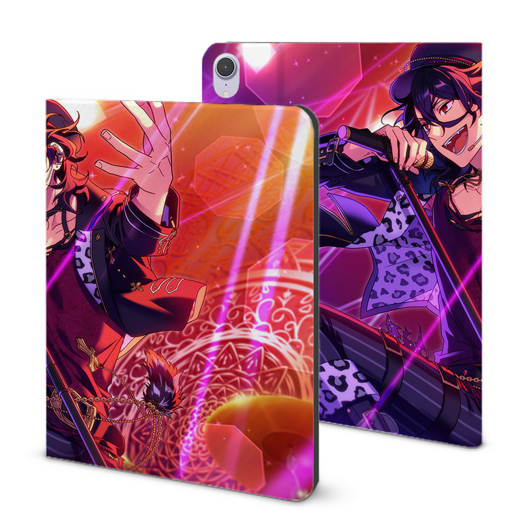（画像用） あんさんぶるスターズ! Ensemble Stars IPad ケース ブック型 PUレザー TPU 耐衝撃 軽量 薄型 ペン収納なし 全面保護 IPad 各モデル対応